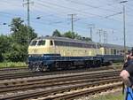 BR 218 333-3 von PRESS zu Gast beim Sommerfest DB Museum Koblenz und war fr den Pendelzug DB Museum  Koblenz Hbf im Einsatz.