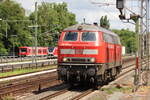 BR 218 401-8 von DB Gebrauchtzug als Lz bei der Durchfahrt HH-Bergedorf in Richtung Hamburg Hbf.