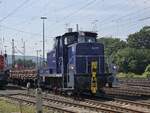 BR 363 199-1 der SMR Rangiert vor dem DB Museum Koblenz.