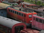 br-140-2/883497/br-140-432-6-in-verkehrsrot-beim BR 140 432-6 in Verkehrsrot beim 4.Nrdlinger Eisenbahnfest. 30.05.2025