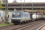 BR 182 911-8 D-EVB mit KLV-Zug durch HH-Harburg Richtung Maschen.  9.Oktober 2025