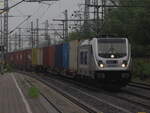 BR 187 511-1 von HHLA / Metrans mit Containerzug durch HH-Harburg -> HH-Hafen.