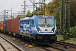 BR 187 321-5 mit Containern durch HH-Harburg Richtung Hafen.