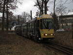 Tram 29 (KTNF6) von der Schöneicher-Rüdersdorfer Straßenbahn auf der 88 nach S Friedrichshagen.