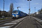 BR 193 838-0 von EGP zieht einen Containerzug durch Hamburg Bergedorf Richtung Hamburg  am 10.November.2022 