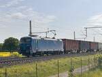 BR 192 043 von Northrail mit Containerzug durch Dedensen-Gmmer