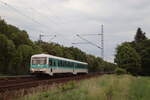 br-628629/883491/br-628-201-5-von-historische-eisenbahnfahrzeuge BR 628 201-5 von Historische Eisenbahnfahrzeuge Lübeck als Sonderzug nach Neumünster durch Halstenbek am 1.Juni.2025