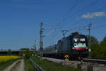 BR 182 515 von Beacon zieht seinen Alex Express nach Mnchen HBF durch Feldmoching am 27.April.2024 
