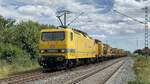 143 226-9 + 293 ???-? DB Bahnbau Gruppe mit Bauzug durch Vhrum am 16.08.2024