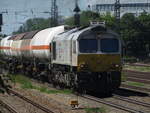 BR 266 441-5 von DB Cargo mit Kesselzug durch M-Heimeranplatz. 30.05.2025 