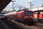 BR 114 013 von DB Regio zieht ihren RE50 nach Frankfurt (Main) HBF abfahrt in Fulda am 6.